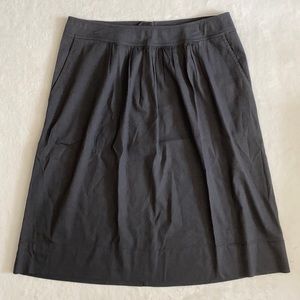 Eileen Fisher | Linen Blend K/L A-Line Skirt with Pockets Graphite Dark Gray (S)